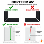 Guia de Corte Multiuso 45° para Serra