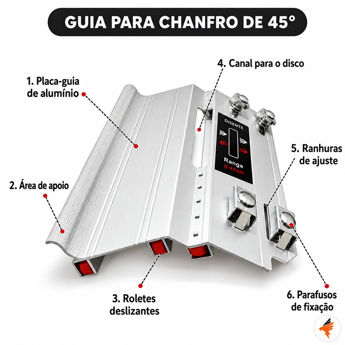 Guia de Corte Multiuso 45° para Serra