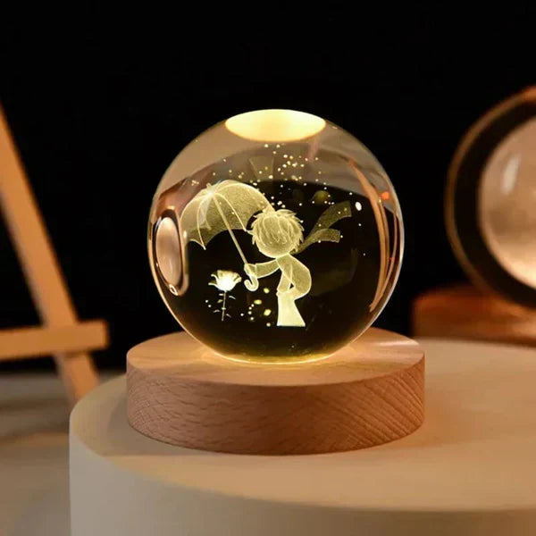 Luminária Globo de Cristal 3D