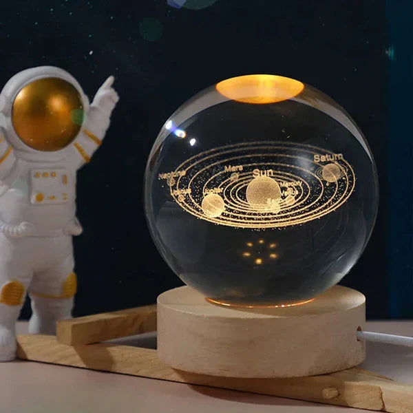 Luminária Globo de Cristal 3D