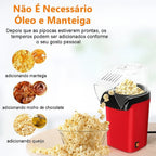 Pipoqueira Elétrica Sem Óleo Rápida e Prática – Pipoca Saudável em Minutos