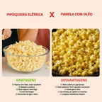 Pipoqueira Elétrica Sem Óleo Rápida e Prática – Pipoca Saudável em Minutos